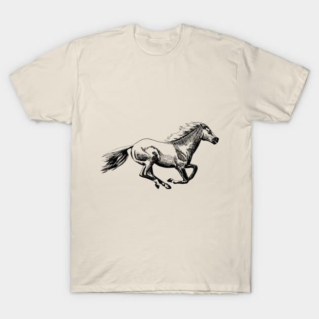 running horse T-Shirt by VicaVeresk